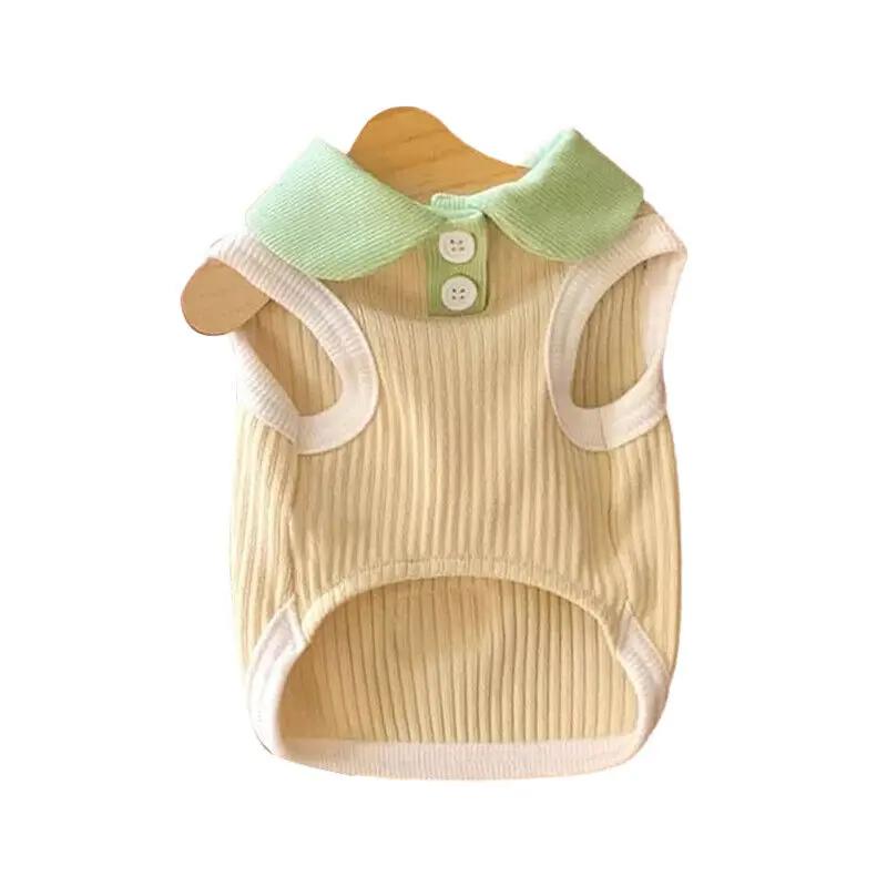Summer Pet Dog Cute Shirt Breathable Solid Color Puppy Vest for Small Medium Large Dogs Cat Chihuahua Clothes New Design