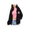 New MLB Velvet Jackets Unisex Black 3AFDV0236