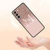 Letter Pink Shiny Phone Case For Samsung Galaxy S26 Ultra S25 Plus S24 FE S23 S22 5G S21 S20 Cover Black Soft