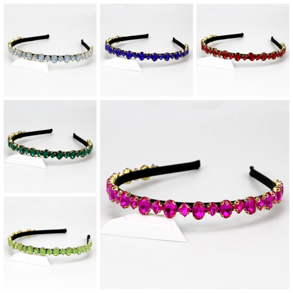 Non-Slip Sparkly Headband Crystal Bezel Crystal Hairbands Fashion Girls Hair Accessories  Wome
