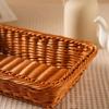 Imitation Rattan Woven Rectangular Bread Basket Fruit Basket Supermarket Hotel Display Basket Desktop Storage Basket