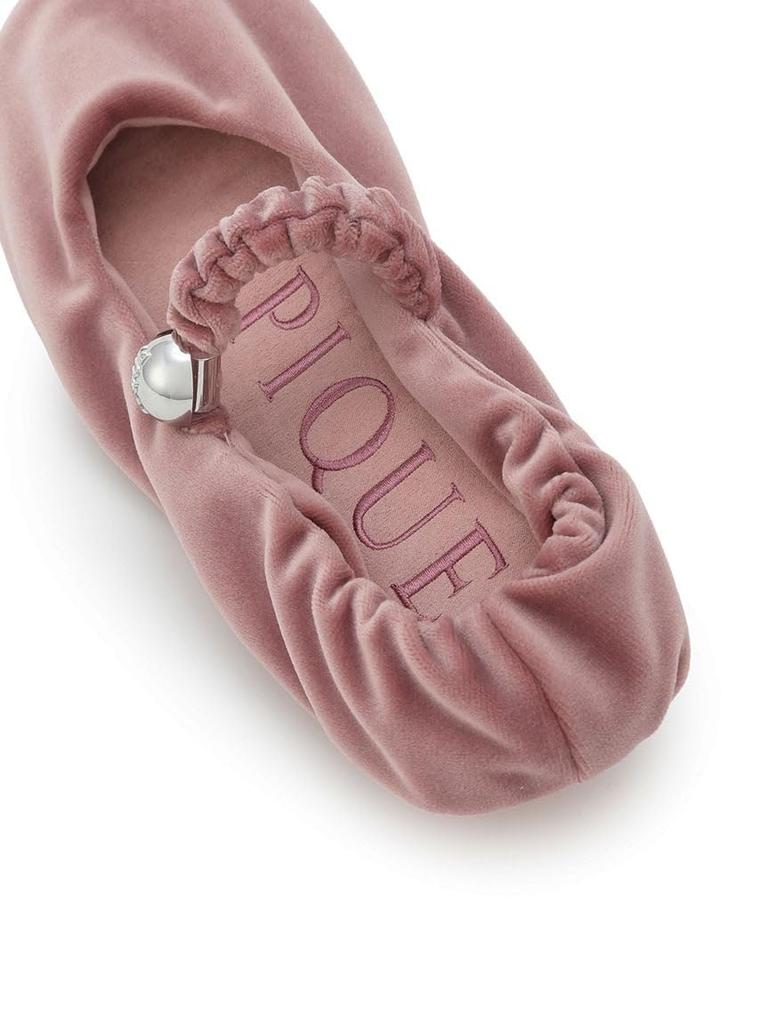 Gelato Pique Velour Room Shoes PWGS254617 Free Size Women's Pink,