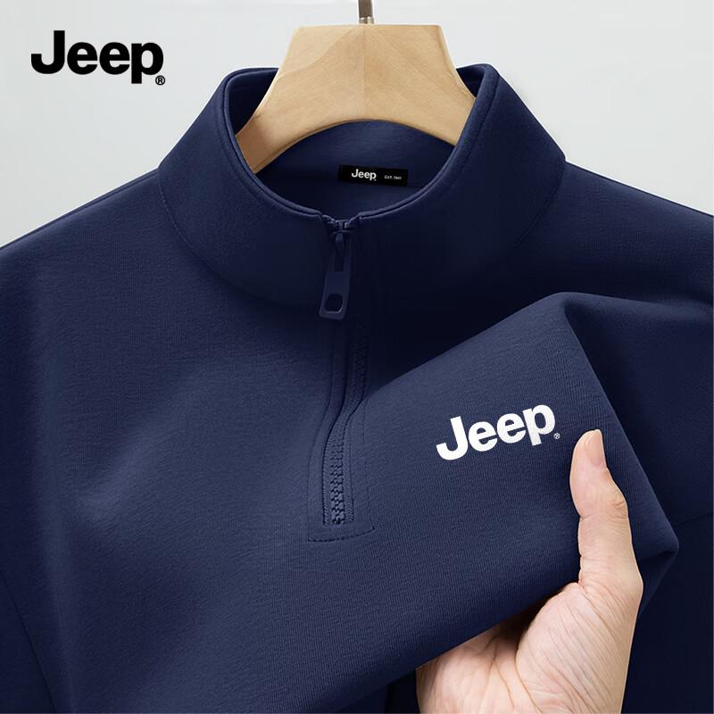 

JEEP Men s Heavyweight Stand-Collar Half-Zip Sweatshirt 3XL