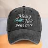 Messy Hair Don't Care Trucker Baseball Hats Cap for Women Girl
