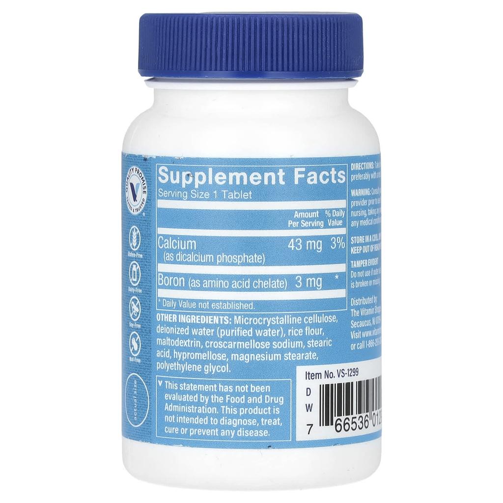 Boron, 3Mg, 100 Tablets