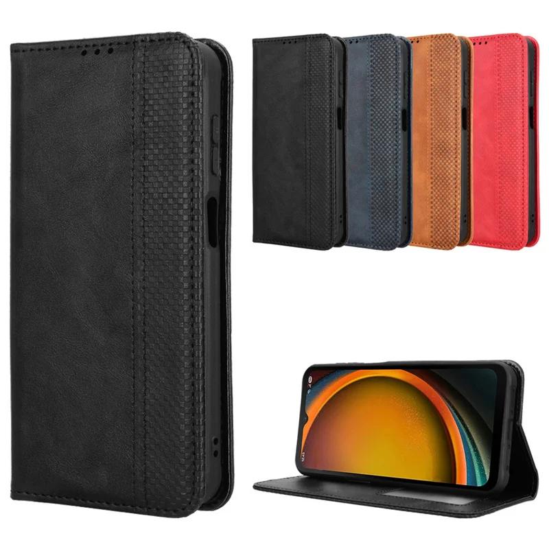 Retro Flip Book Leather Cover for Samsung Galaxy Xcover 7 Pro Bags Magnetic Flip Wallet Card Holder Case for Samsung Xcover 7 5 6Pro