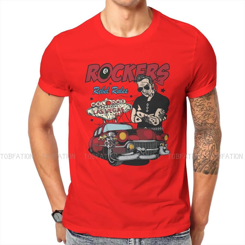 ZX 50s Rockabilly Sock Hop Rock and Roll Vintage Doo Wop 60s Rocker T Shirt Grunge High Quality Tshirt Oversized ONeck Men Clothes