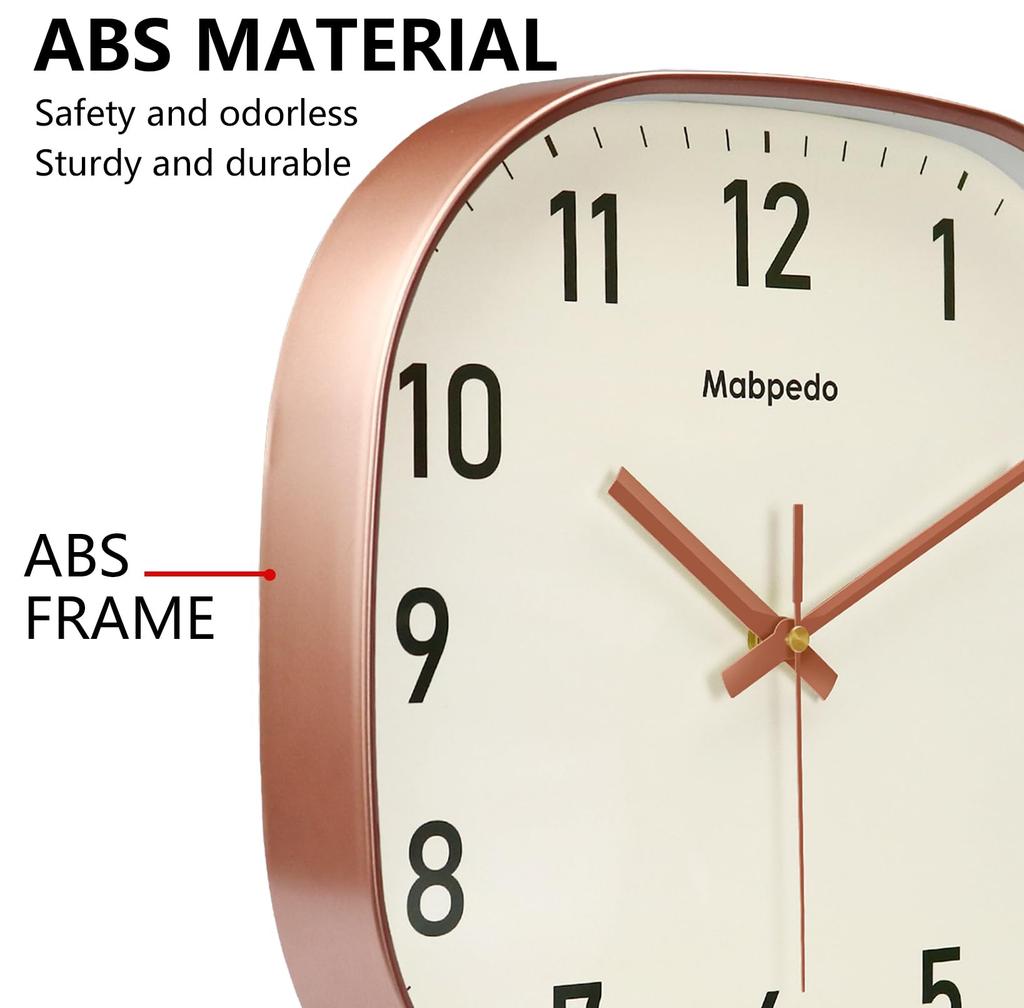 Quadratische Quarz-Wanduhr Elegantes Zifferblatt Klare Schwarze Digitale Moderne Wohnzimmer Heimdekoration Einfacher Stil