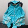 Unisex Oversized Mikina s kapucí na zip s 3D potiskem Streetwear styl Dlouhý rukáv Pulovr