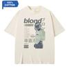 Fashion Ocean Cotton T Shirts Blond Oversized Mens Tshirt Casual Rapper Graphic Male Short Sleeve ONeck Tees Streetwear