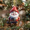 Weihnachtsschmuck, Cartoon-Schneemann/Weihnachtsmann, hängende Weihnachtsbaum-Dekoration, Feiertags-Acryl-Dekor für Weihnachten, Valentinstag, Winter-Party-Zubehör