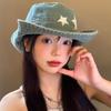 Denim Western Cowboy Hat Adjustable Mountaineering Hat Fashion Outdoor Sun Hat  Camping