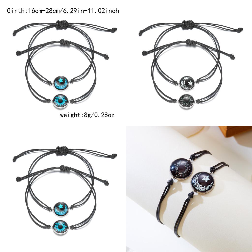 Moon And Sun Stone Beaded Bracelet With Electroplated Finish For Women Gift