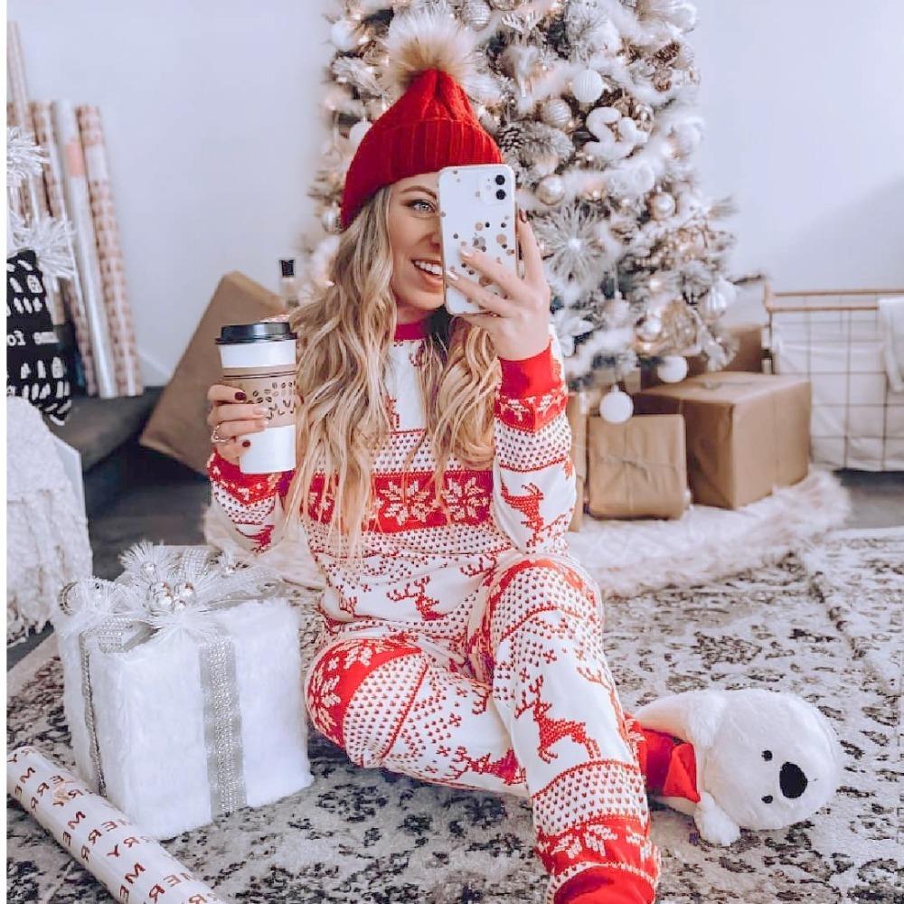 Homewear Pyjamas Set Christmas Top&Pants 2024 Family Matching Pyjamas