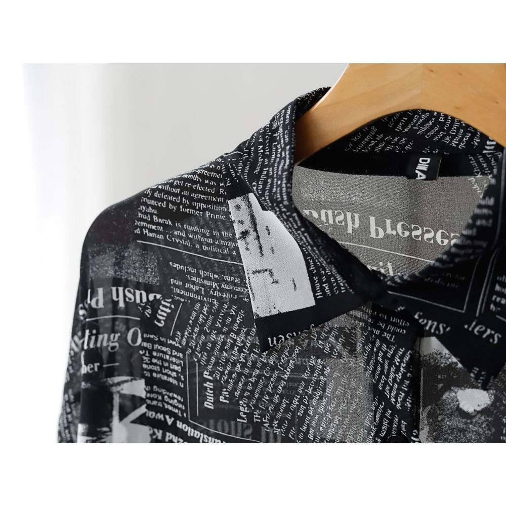 DIMANAF-Vestido camisero de talla grande para mujer, vestido holgado con estampado de diseño Vintage, vestidos informales para mujer, vestido Midi de corte a 2024