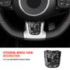 Kohlefaser-Lenkrad-Kinn-Dekorationsaufkleber 6-farbiges Innenzubehör-Kit für Fiat 500/ABARTH 2020-2023