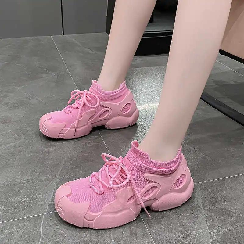 Massive Road Women's Ankle Sneakers Special Women's Boots Shoes Red Sneakers Woman Sport Scarp Importers High-level