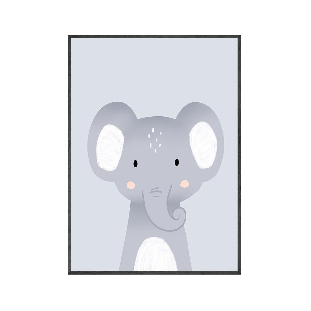 

Бирюзовый медведь, слон, лев, детский постер, животное, настенное искусство, холст, украшение для детской комнаты, картина с принтом для детской, живопись, скандинавский ребенок 21x30cm No Framed
