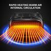 12V Portable Car Heater 2 in 1 Car Windshield Defogger Defroster Fast Heating Electric Heater Fan Anti-Fog Automobile Heater