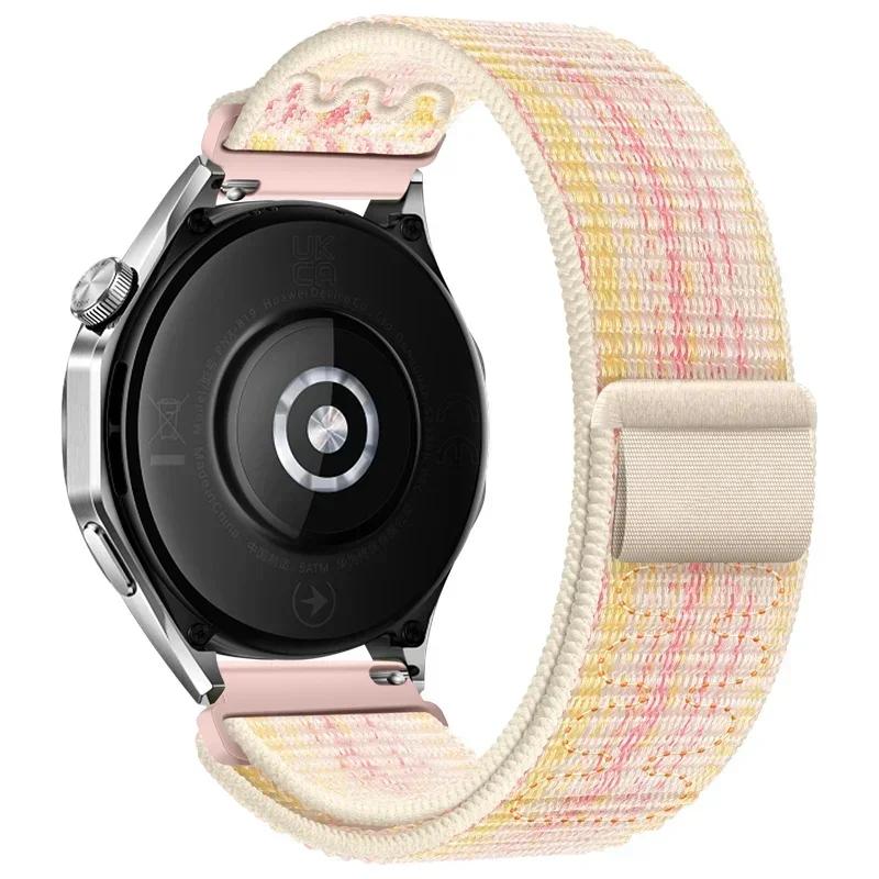 22mm 20mm Nylon Loop Band For Huawei Watch 5/4/GT5/4/3/2 Pro 46mm Needlework Wristband Bracelet Amazfit Active2/Balance 2 Strap