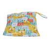 Baby Cloth Diaper Bag Waterproof Reusable Outing Wet Dry Bags with 2 Zippered Pockets