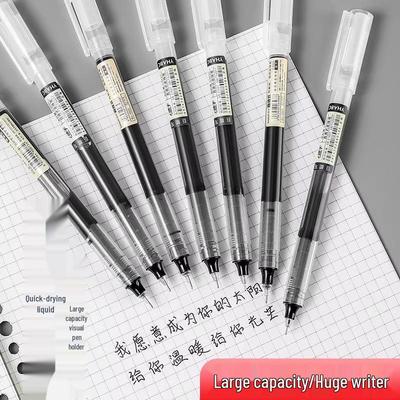 Quick-Dry Gel Rollerball Pen, Needle-Point, Large Capacity, Ideal for Exams, School Use