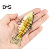 10CM/15.5G Multi-Jointed Fishing Lure with Hooks Realistic 7-Section Swimbait Bionic Hard Artificial Bait Freshwater Saltwater Fishing Accessories