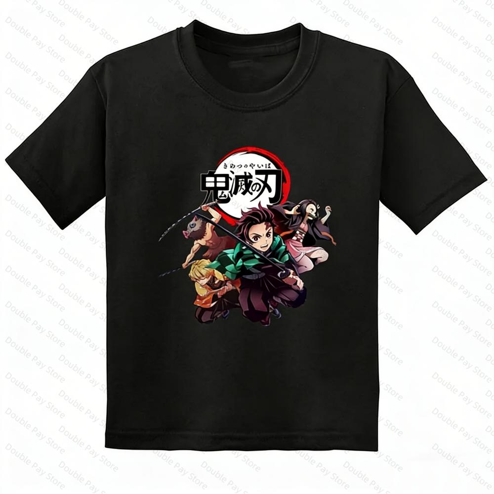 

Demon Slayer Characters Print T Shirt Unisex Fashion Streetwear Short Sleeve Anime Tops Kids Tshirt Women tshirts Casual Tshirt S