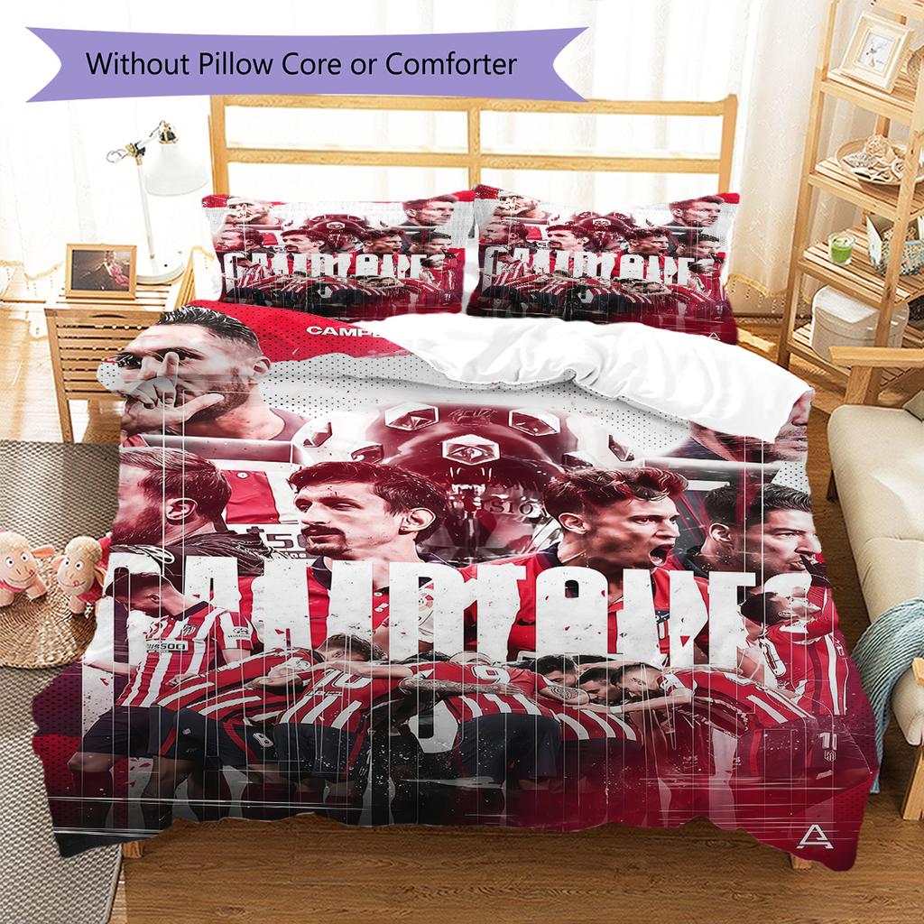 Bilbao Pattern Bedding Quilt Set Quilt Cover Pillowcase Home Decoration Birthday Gift (1 * Duvet Cover + 2 * Pillowcase, Without Core)