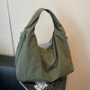Chic Solid Color Nyl Tote Bag with Multiple Zipper Pockets, Casual Handbag Shoulder Bags for Women College, Work, Everyday Us