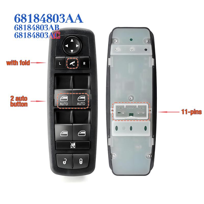 68184803AA 68184803AB 68184803AC Electric Power Window Switch Glass Lifter Control Button, For Jeep Grand Cherokee 2014-2018