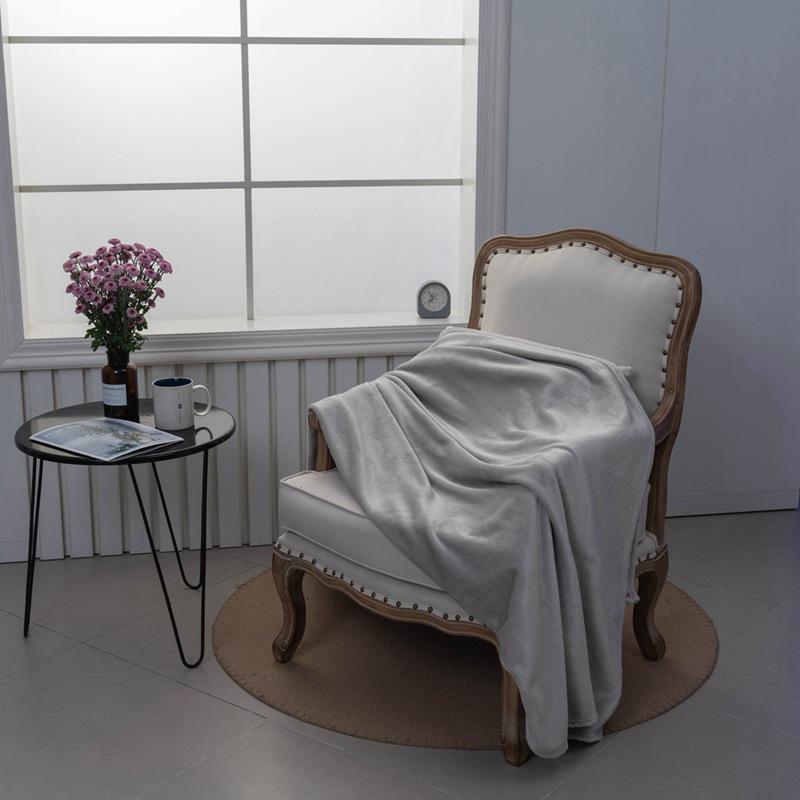 Kuschelige Winter Einfarbig Korallenfleece Flanelldecke - Antistatisch, Einlagig