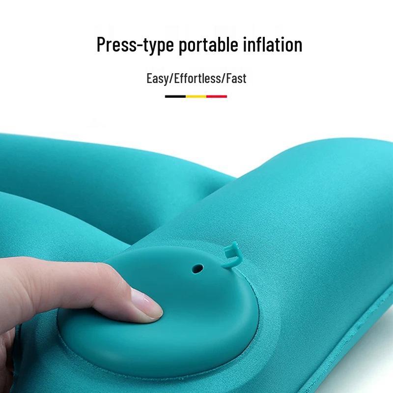 H-Shaped Automatic Inflatable Lumbar Pillow for Travel and Car Support