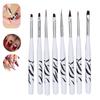 8pcs Nail Art Brush Set Professional Home Nail Salon Nail Painting Drawing Liner Brush for Artist Beginner