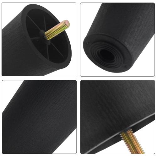 WMYCONGCONG Set of 8 Furniture Legs, 120mm Sofa Legs, Replacement Plastic Sofa Legs, Round Tapered Support Legs, Height Adjustable, Extension Legs Wit