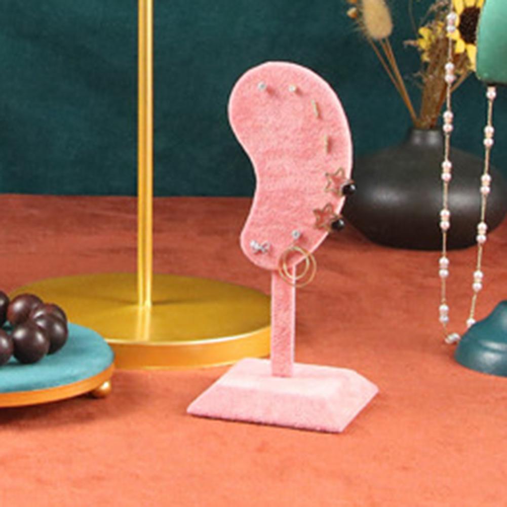 Women Earring Display Stand Muti-purpose Ear-shaped Flannel Earring Holder Organizer Earring Jewelry Packaging & Display