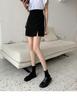 2022 Summer Women's Plus Size High Waist Black Bodycon A-Line Skirt with Slit