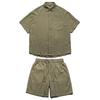 Fashion Summer Shorts Sets Man Vintage Clothes Breathable Thin Short Sleeve Shirts Men's 2 Pieces Set