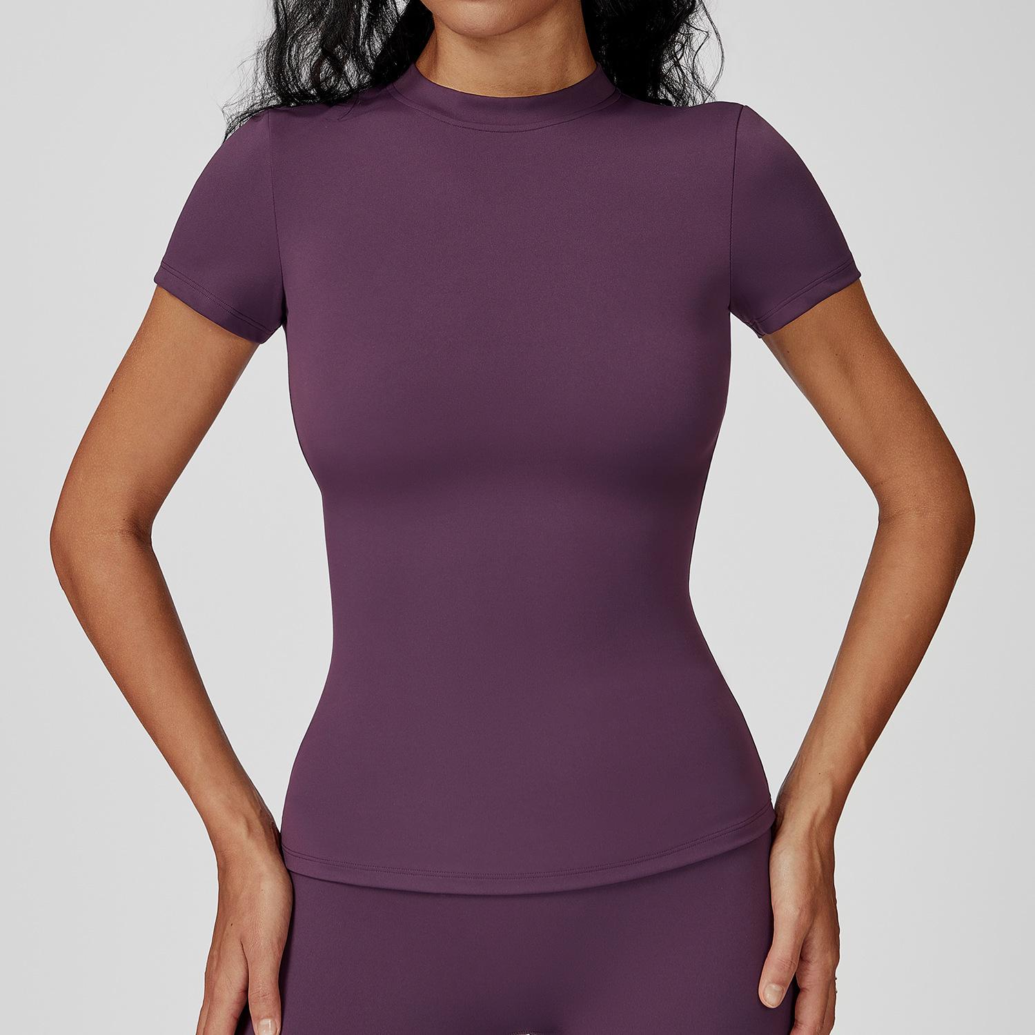 Женская быстросохнущая футболка с коротким рукавом для йоги и бега Large