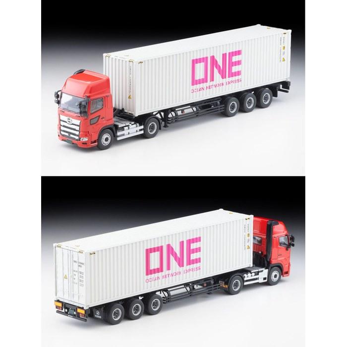 TOMYTEC Tomica Limited Vintage Neo 1/64 LV-N292d Hino Profia 40ft Container Trailer (Toho Sharyo TC36H1C34) Ocean Network Express Gray