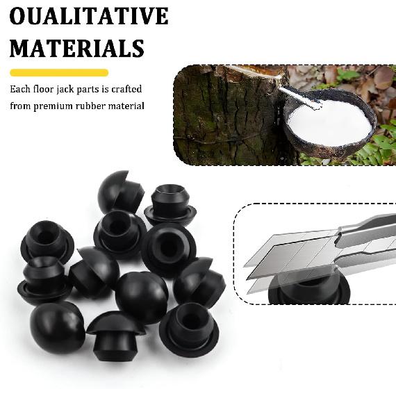 12PCS Bottle Jack Oil Filler Plug,9mm Rubber Floor Jack Parts for Sealling Hydraulic Jack Oil Ports,Universal Hydraulic Jack Parts Accessories