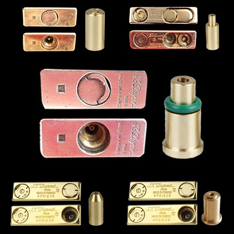 5 In 1/Set Durable Brass Copper Nozzle Refill Butane Gas Adapter For Dupont Lighter Yellow/Red/Green/Blue Caps Easy To Use