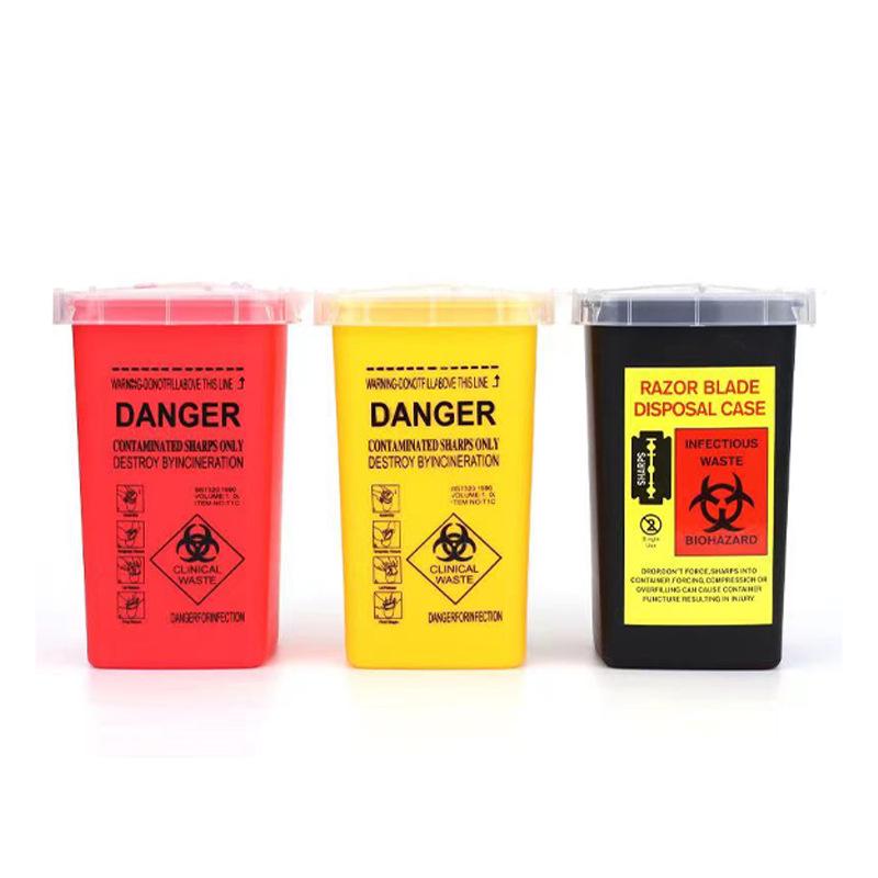 1L Disposable Tattoo Needle Disposal Box - Permanent Makeup Sharps Container