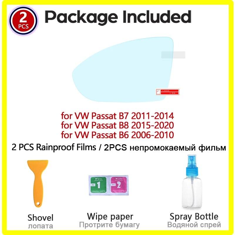for Volkswagen VW Passat B6 B7 B8 Rearview Mirror Film HD Anti-Fog Anti-Scratch Rainproof  Auto Mirror Sticker Car Accessories