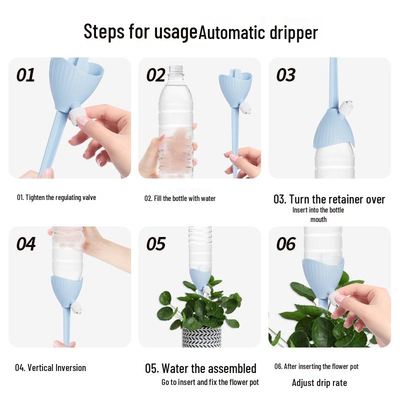 Adjustable Flow Drip Irrigation Device - Automatic Watering System for Flowers