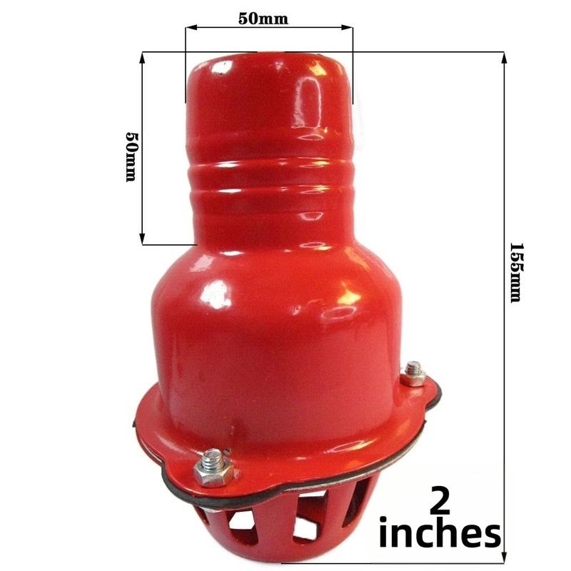 2/3Inch Red Water Pump Strainer Bottom Check Valve Fit For Engine Metal Water Pump Foot Valve Backflow Preventer