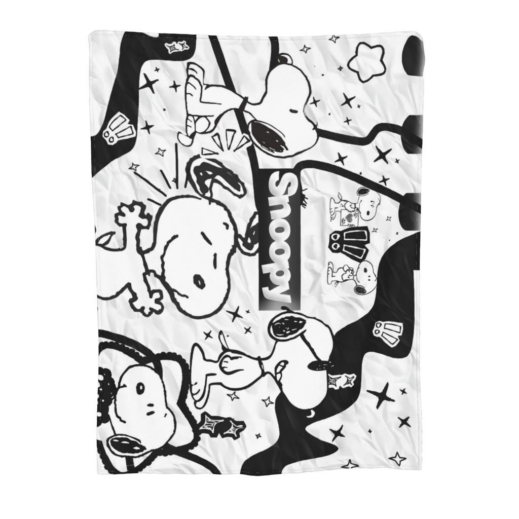 Coperta con Accessori di Snoopy Calda Accogliente Morbida Plaid per Divano 50x60 Pollici Copriletto Multimisura