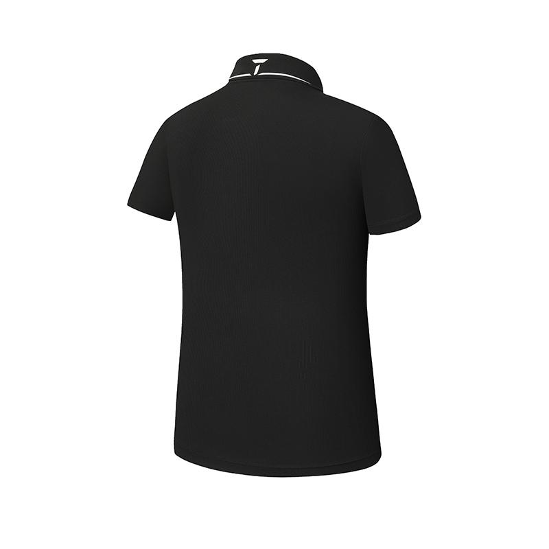 Fila Golf Series Simple Classic Sports Casual Comfortable Knitted Short Sleeve Polo Shirt Women Tops Deep-Black A11W625112FBK