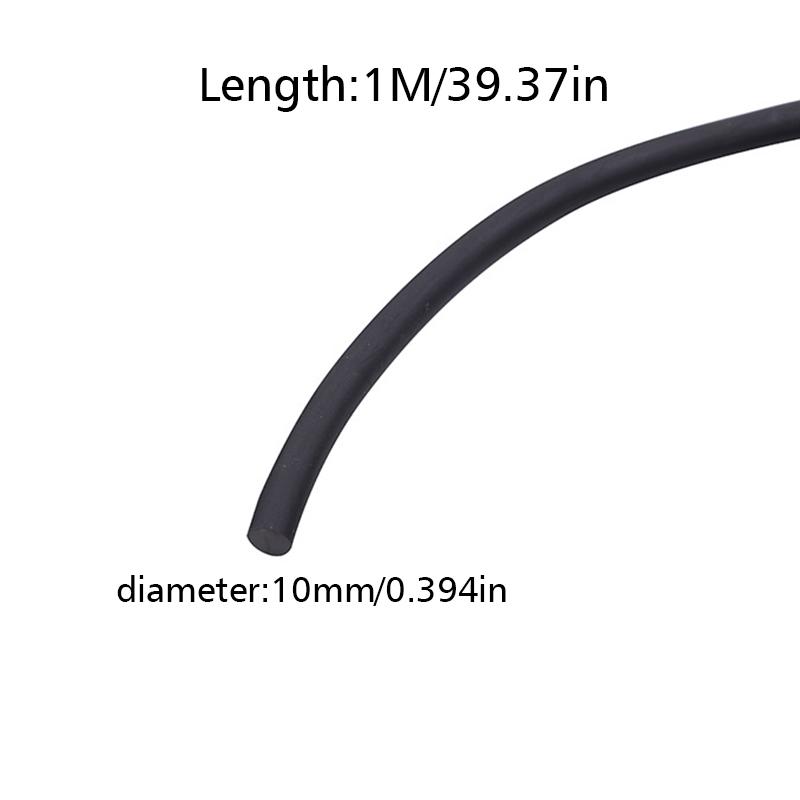 Black Rubber Strip Gaskets Round Sealing Strip Wear-Resistant Bar For Cabinet Door Seal Grease Separator 3/5/6/8/10/12/15/18mm