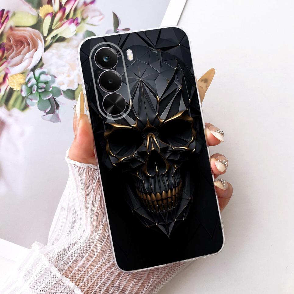 For Realme P4X 5G Phone Case On Realme RMX5108 Casing Cool Dragon Lion Tiger Cartoon Painting Back Cover Clear Soft Silicone